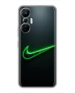 Чехол для Infinix Hot 20 (4G) с картинкой «Неоновый контур Nike»
