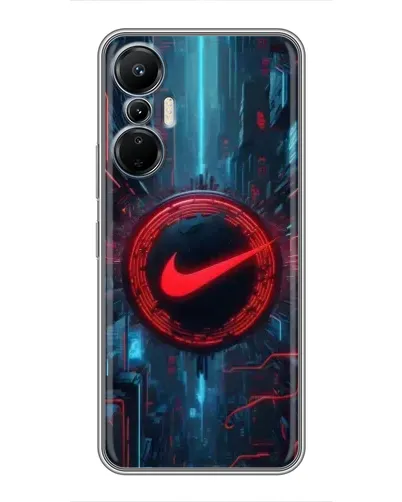 Чехол для Infinix Hot 20 (4G) с картинкой «Техногенный стиль Nike»
