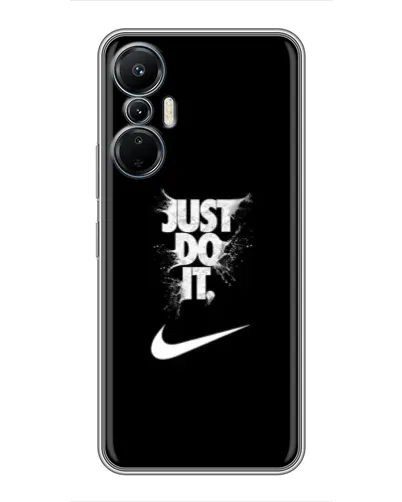 Чехол для Infinix Hot 20 (4G) с картинкой «Текстовый принт Nike»