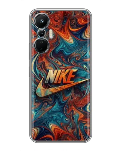 Чехол для Infinix Hot 20 (4G) с картинкой «Nike в абстракции»