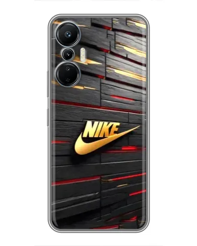 Чехол для Infinix Hot 20 (4G) с картинкой «Золотой Nike на металле»