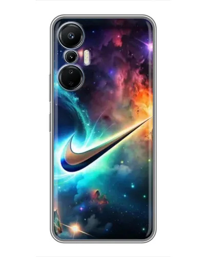 Чехол для Infinix Hot 20 (4G) с картинкой «Космический Nike Swoosh»