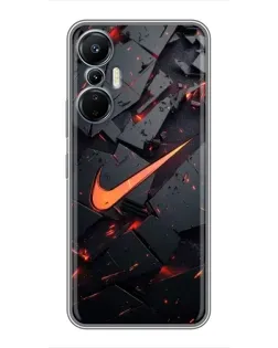 Чехол для Infinix Hot 20 (4G) с картинкой «Nike — эффект разломов» Чехол для Infinix Hot 20 (4G) с картинкой «Nike — эффект разломов»