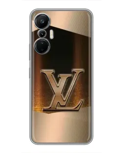 Чехол для Infinix Hot 20 (4G) с картинкой «LV — золотое сияние»