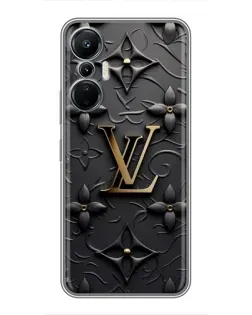 Чехол для Infinix Hot 20 (4G) с картинкой «Кожаная текстура LV»