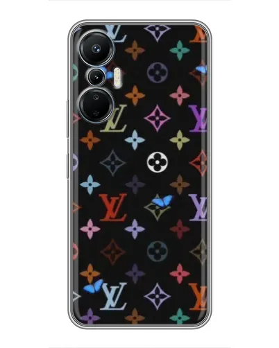 Чехол для Infinix Hot 20 (4G) с картинкой «Цветная монограмма LV»