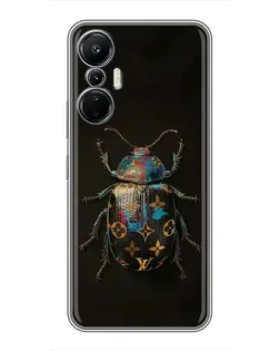 Чехол для Infinix Hot 20 (4G) с картинкой «LV — мраморный принт»