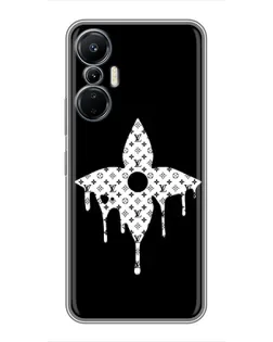 Чехол для Infinix Hot 20 (4G) с картинкой «Цветочная монограмма»