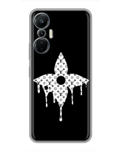 Чехол для Infinix Hot 20 (4G) с картинкой «Цветочная монограмма»