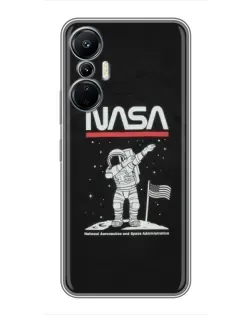 Чехол для Infinix Hot 20 (4G) с картинкой «NASA — шагаем по Луне» Чехол для Infinix Hot 20 (4G) с картинкой «NASA — шагаем по Луне»