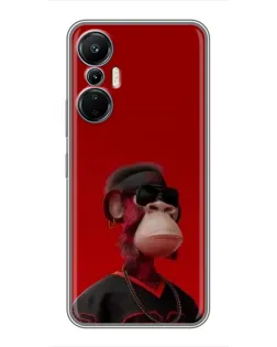 Чохол для Infinix Hot 20 (4G) з картинкою «Bored Ape в червоному»