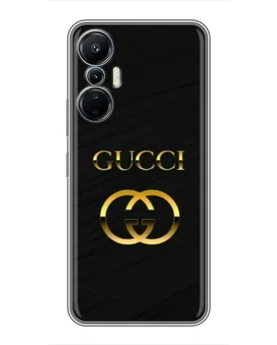 Чехол для Infinix Hot 20 (4G) с картинкой «Золотой логотип Gucci»