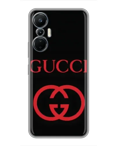 Чехол для Infinix Hot 20 (4G) с картинкой «Gucci — красный логотип»