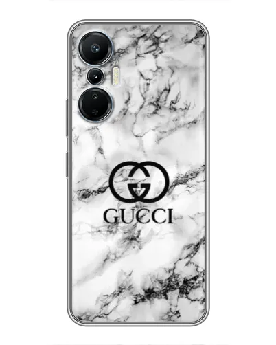 Чехол для Infinix Hot 20 (4G) с картинкой «Gucci — мраморный шик»