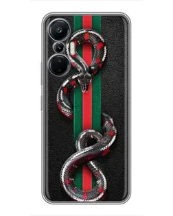 Чехол для Infinix Hot 20 (4G) с картинкой «Gucci — змея на полосе» Чехол для Infinix Hot 20 (4G) с картинкой «Gucci — змея на полосе»