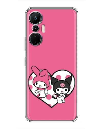 Чехол для Infinix Hot 20 (4G) с картинкой «Kuromi и My Melody»
