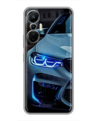 Чехол для Infinix Hot 20 (4G) с картинкой «Взгляд BMW с синими фарами»