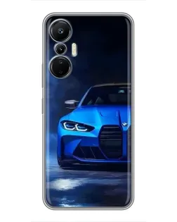 Чехол для Infinix Hot 20 (4G) с картинкой «Голубая BMW M4» Чехол для Infinix Hot 20 (4G) с картинкой «Голубая BMW M4»