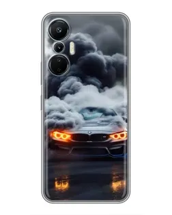Чехол для Infinix Hot 20 (4G) с картинкой «BMW в дыму» Чехол для Infinix Hot 20 (4G) с картинкой «BMW в дыму»