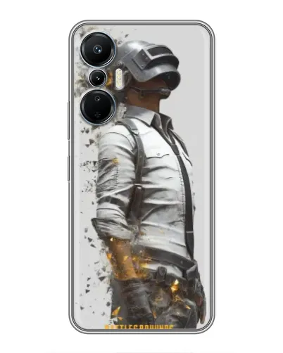 Чехол для Infinix Hot 20 (4G) с картинкой «PUBG — боец в пыли»