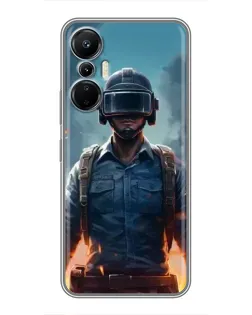 Чехол для Infinix Hot 20 (4G) с картинкой «PUBG — реалистичный герой»