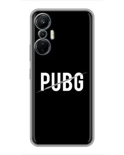 Чехол для Infinix Hot 20 (4G) с картинкой «PUBG — белый логотип»