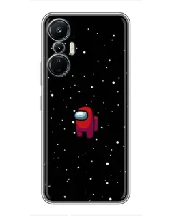 Чехол для Infinix Hot 20 (4G) с картинкой «Красный Among Us»