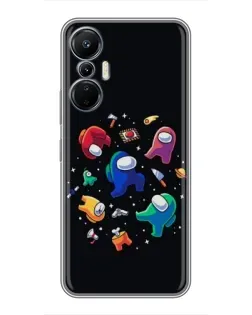 Чехол для Infinix Hot 20 (4G) с картинкой «Among Us космос»