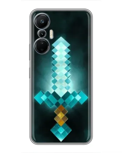 Чехол для Infinix Hot 20 (4G) с картинкой «Алмазный меч неон»