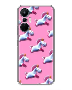 Чохол для Infinix Hot 20 (4G) з картинкою «Єдинороги на рожевому»
