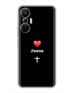Чехол для Infinix Hot 20 (4G) с картинкой «Сердце - Jesus»