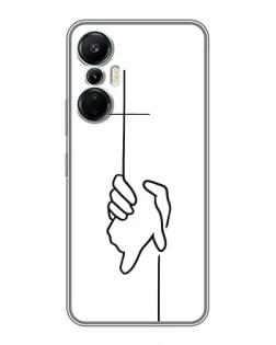 Чехол для Infinix Hot 20 (4G) с картинкой «Рука держит»