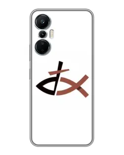Чехол для Infinix Hot 20 (4G) с картинкой «Рыба и крест»