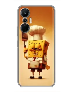 Чохол для Infinix Hot 20 (4G) з картинкою «Губка Боб кухар»