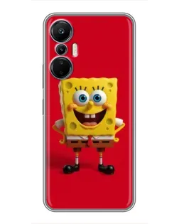 Чохол для Infinix Hot 20 (4G) з картинкою «Спанч Боб на червоному»