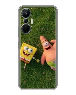 Чехол для Infinix Hot 20 (4G) с картинкой «Друзья на лужайке»
