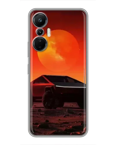 Чехол для Infinix Hot 20 (4G) с картинкой «Cybertruck на Марсе»