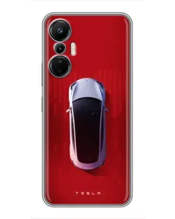 Чехол для Infinix Hot 20 (4G) с картинкой «Tesla Top View»