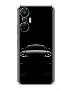 Чехол для Infinix Hot 20 (4G) с картинкой «Силуэт Tesla Night»