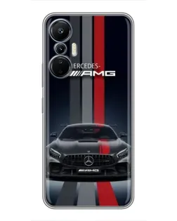Чехол для Infinix Hot 20 (4G) с картинкой «Mercedes — белый карбон»