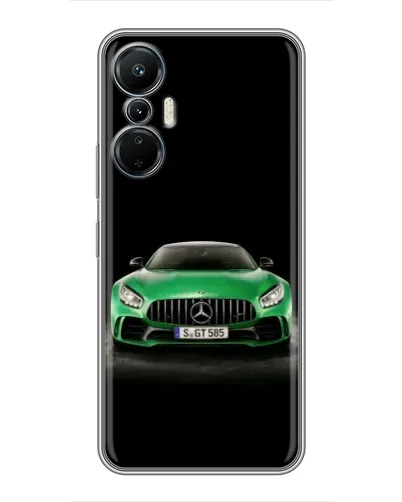 Чехол для Infinix Hot 20 (4G) с картинкой «Mercedes — неоновый лого»