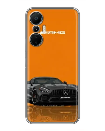 Чехол для Infinix Hot 20 (4G) с картинкой «Оранжевый Mercedes AMG»