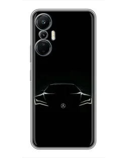 Чехол для Infinix Hot 20 (4G) с картинкой «Mercedes — силуэт авто» Чехол для Infinix Hot 20 (4G) с картинкой «Mercedes — силуэт авто»