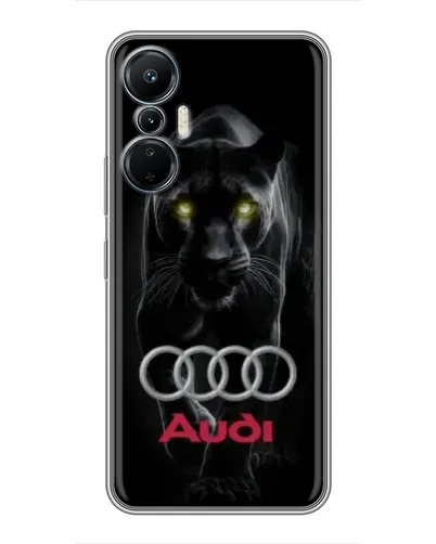 Чехол для Infinix Hot 20 (4G) с картинкой «Пантера и Audi»