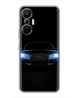 Чехол для Infinix Hot 20 (4G) с картинкой «Audi в неоне»