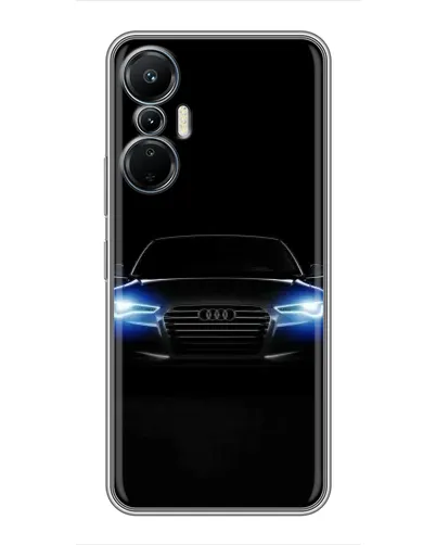 Чехол для Infinix Hot 20 (4G) с картинкой «Audi в неоне»
