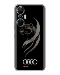 Чехол для Infinix Hot 20 (4G) с картинкой «Графика — пантера и Audi»