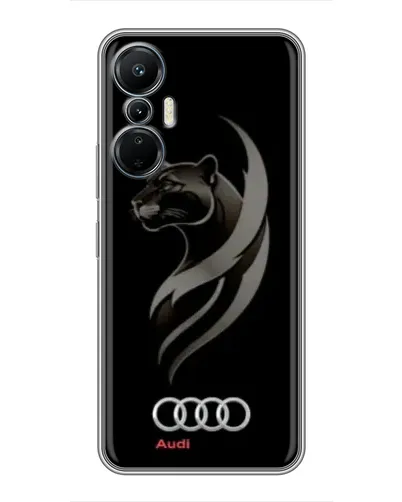 Чехол для Infinix Hot 20 (4G) с картинкой «Графика — пантера и Audi»