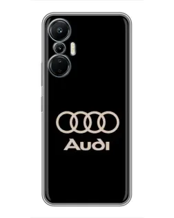 Чехол для Infinix Hot 20 (4G) с картинкой «Audi — золотой логотип»