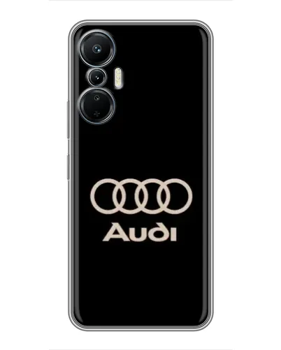 Чехол для Infinix Hot 20 (4G) с картинкой «Audi — золотой логотип»